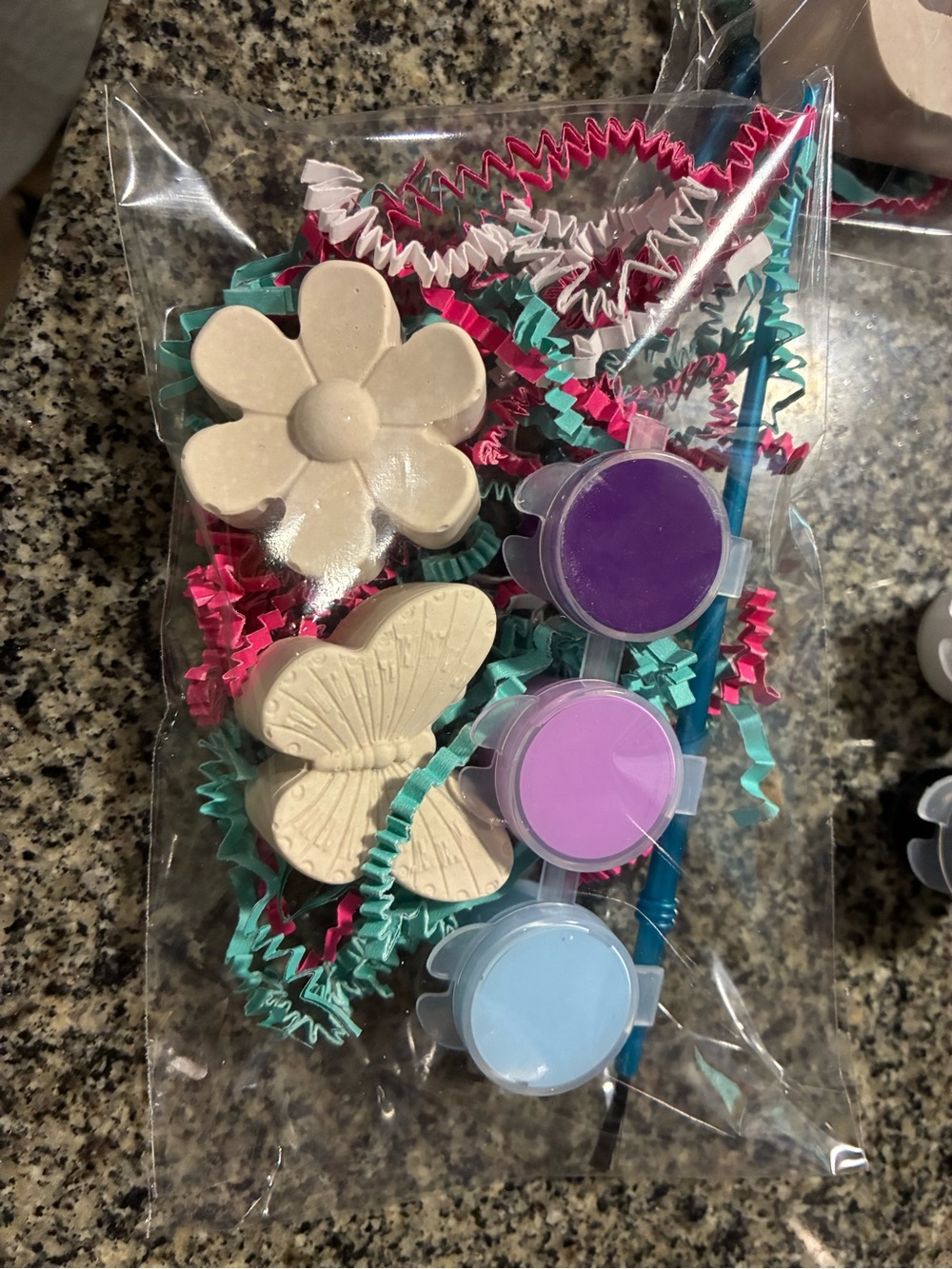 Unbranded Flower & Butterfly Ceramic Paint Kit – Purple, Pink, Blue Accents